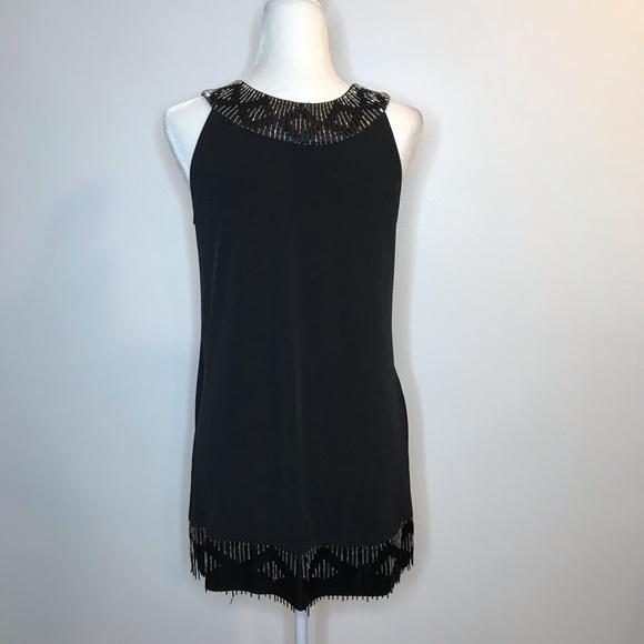 Express Beaded Little Black Mini Dress Small S - Picture 6 of 8